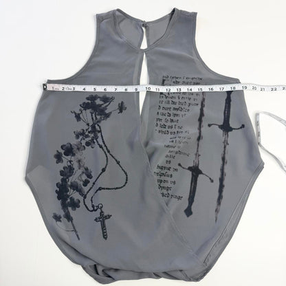 rosaries draped chiffon top (m)