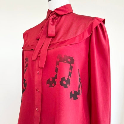 music notes vintage blouse (large)