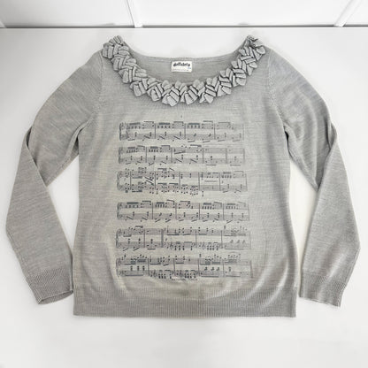 sheet music sweater (xl)