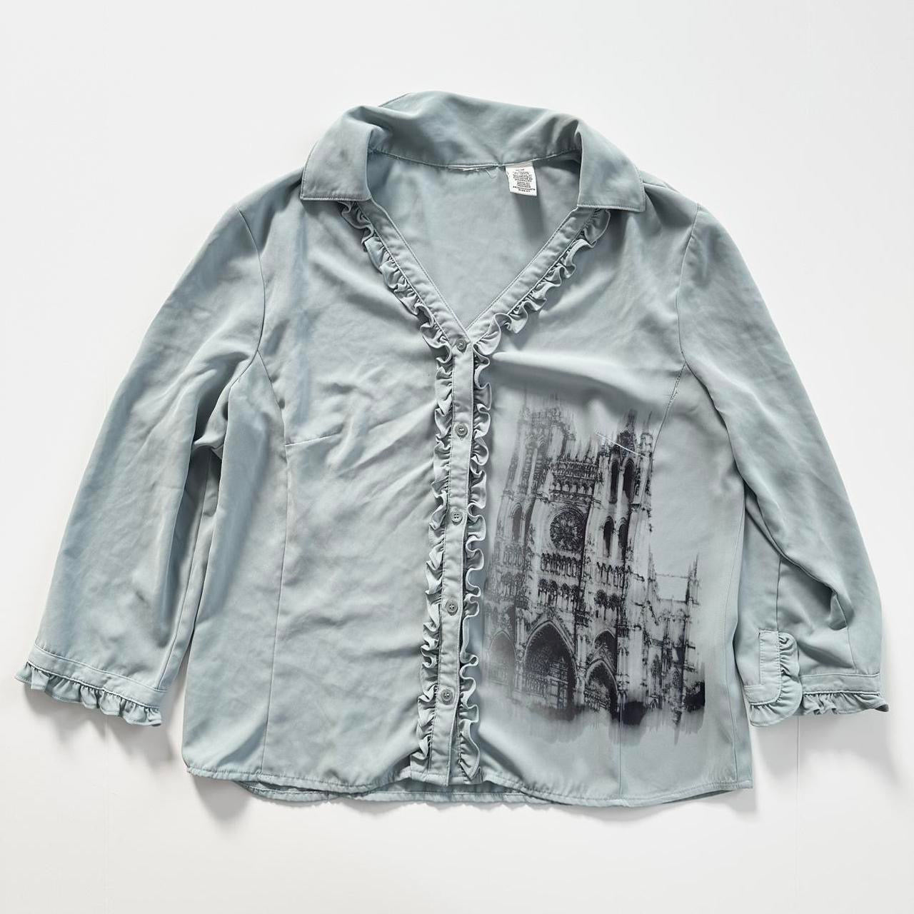 cathedral ruffle blouse (m)