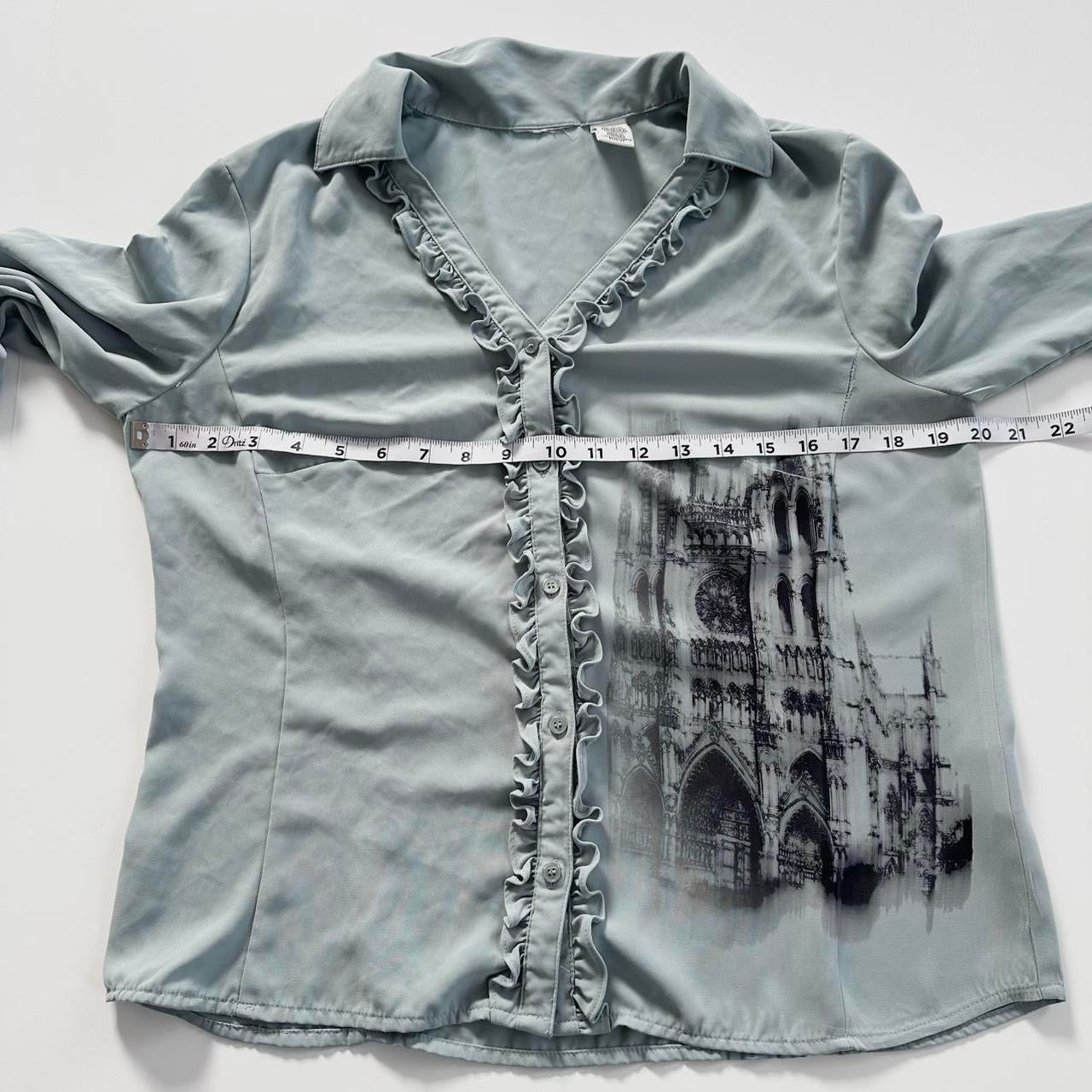 cathedral ruffle blouse (m)