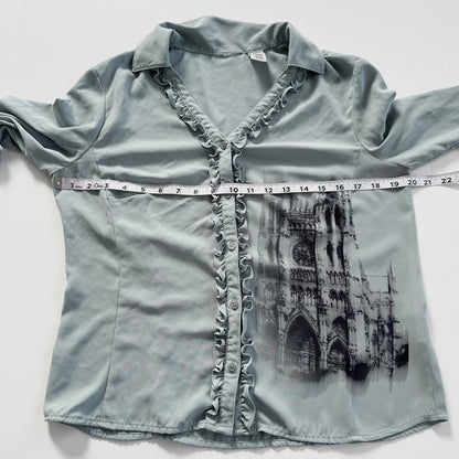 cathedral ruffle blouse (m)