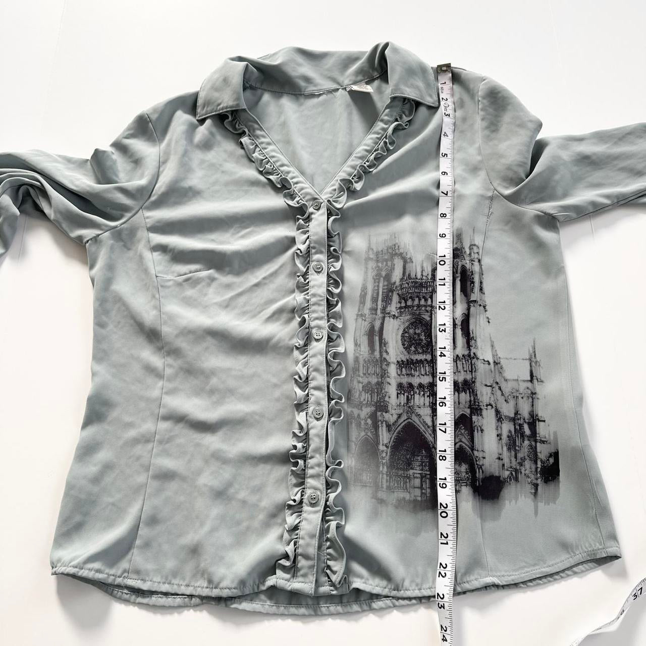 cathedral ruffle blouse (m)